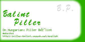 balint piller business card